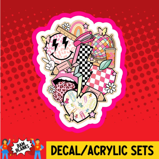 Teacher Collage - DECAL AND ACRYLIC SHAPE #DA01944