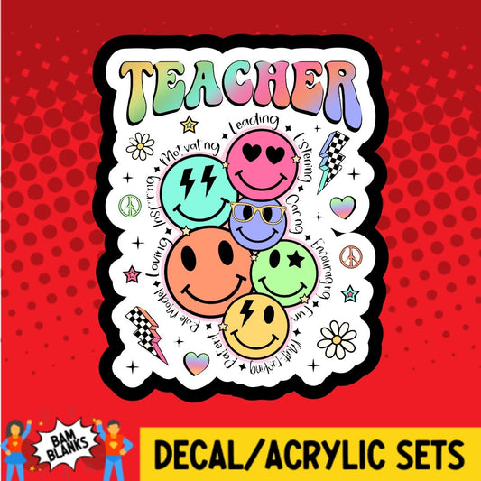 Teacher Is - DECAL AND ACRYLIC SHAPE #DA01947