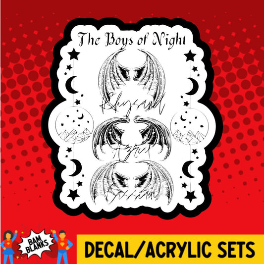 The Boys of Night - ACOTAR - DECAL AND ACRYLIC SHAPE #DA01725