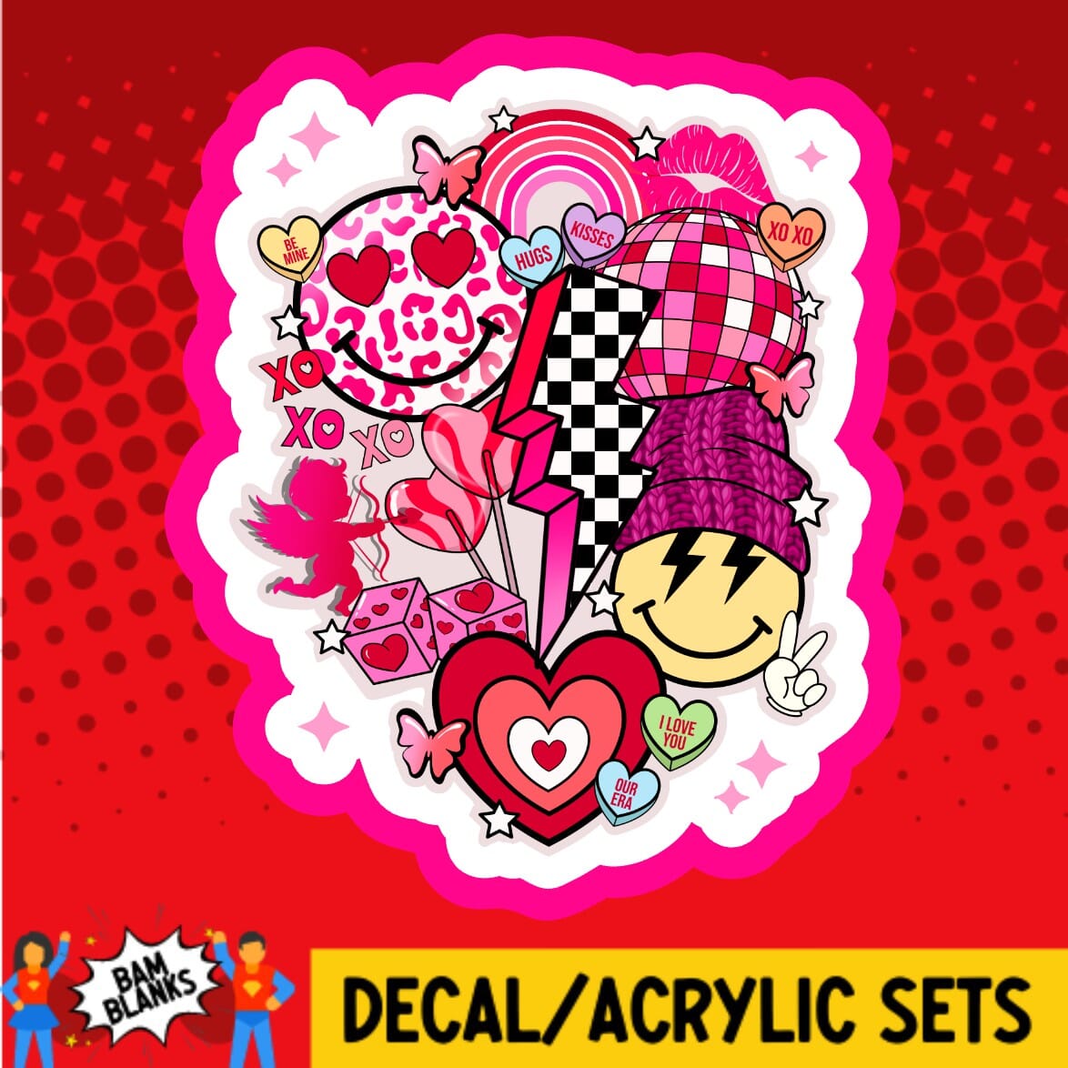 Valentine Collage - DECAL AND ACRYLIC SHAPE #DA01836