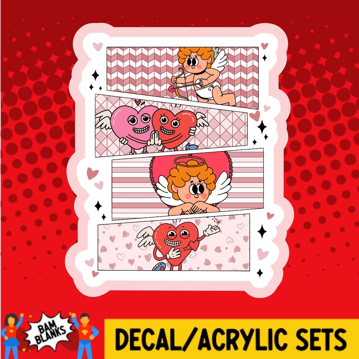 Valentine Comic - DECAL AND ACRYLIC SHAPE #DA01824 – BAM Blanks and More