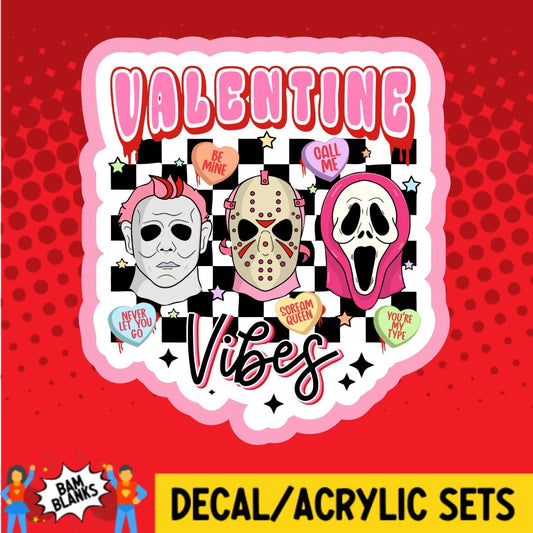 Valentine Vibes Horror - DECAL AND ACRYLIC SHAPE #DA01858