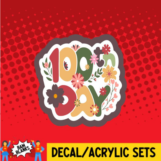 100th Day - DECAL AND ACRYLIC SHAPE #DA0695