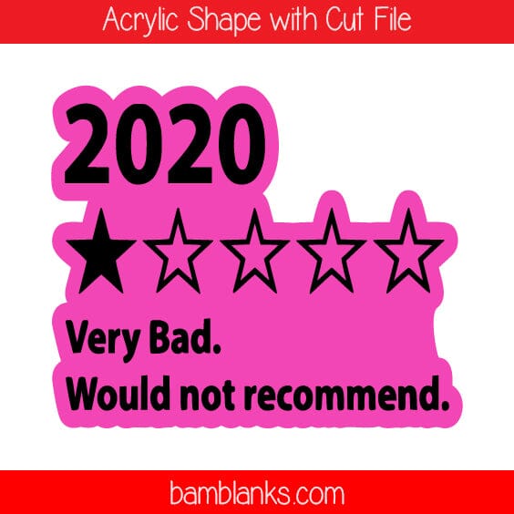 2020 1 Star - Acrylic Shape #911