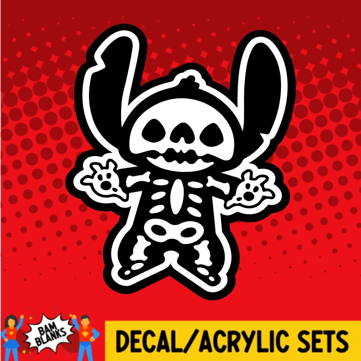 626 Skeleton - DECAL AND ACRYLIC SHAPE #DA01465 – BAM Blanks and More