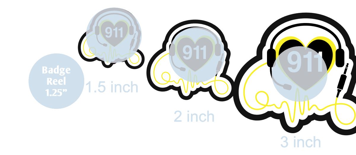 911 Dispatcher Headset - DECAL AND ACRYLIC SHAPE #DA01239