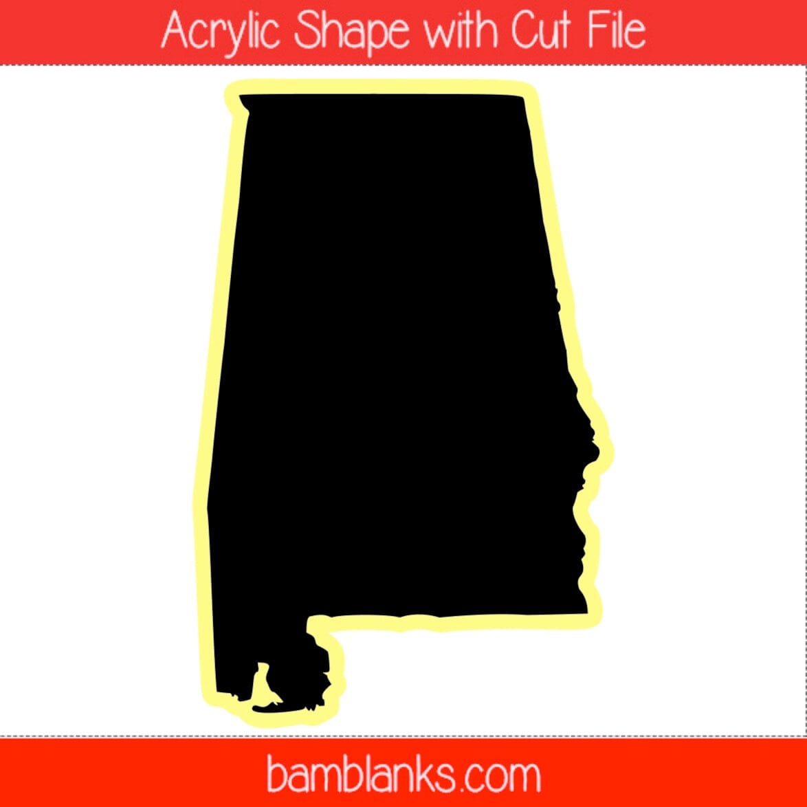 Alabama - Acrylic Shape #1764