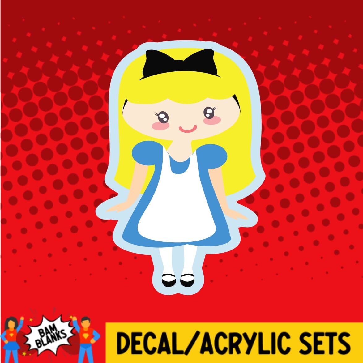 Alice - DECAL AND ACRYLIC SHAPE #DA01155 – BAM Blanks and More