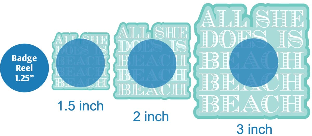 All She Does is Beach Beach Beach - DECAL AND ACRYLIC SHAPE #DA0278