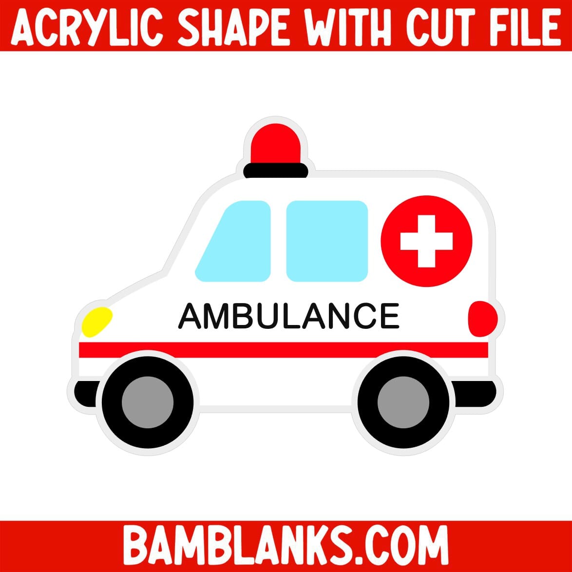 Ambulance - Acrylic Shape #088