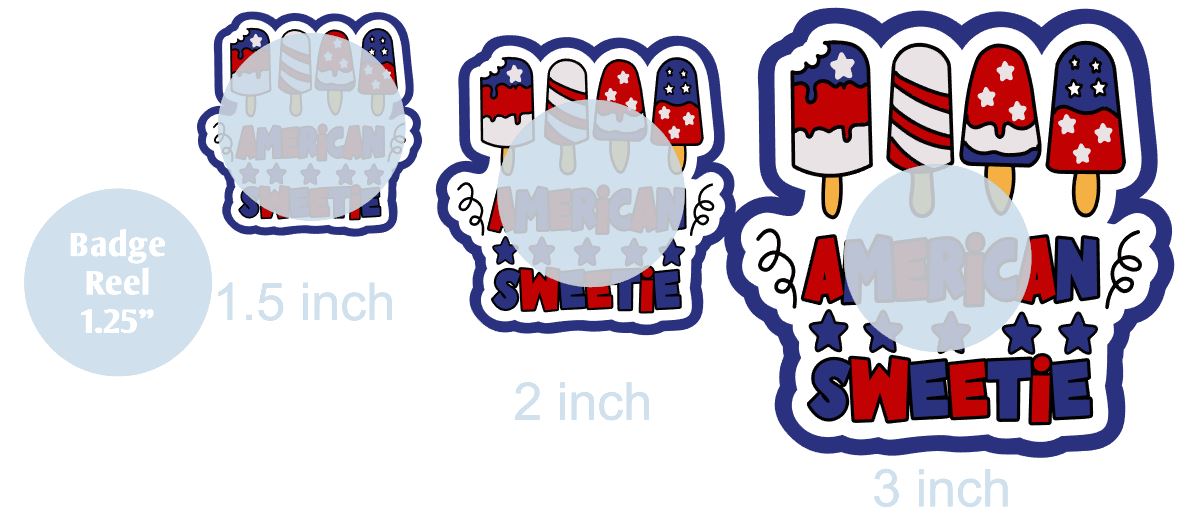 American Sweetie - DECAL AND ACRYLIC SHAPE #DA0989