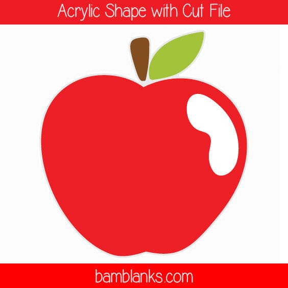 Apple - Acrylic Shape #468 – BAM Blanks and More