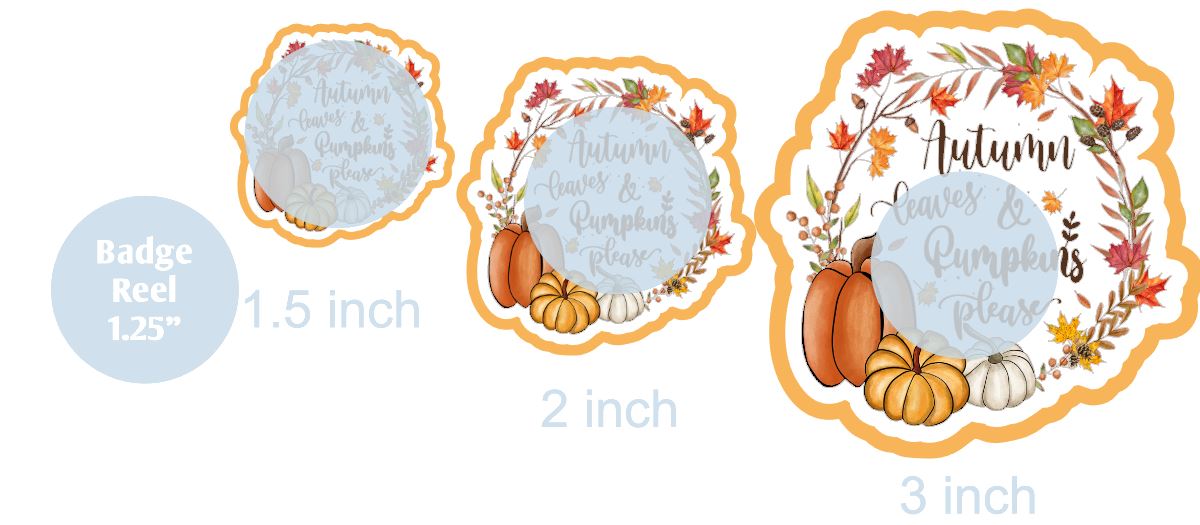 Autumn Leaves and Pumpkins Please 1 - DECAL AND ACRYLIC SHAPE #DA0094