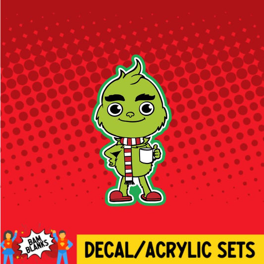 Baby Green Monster 2 - DECAL AND ACRYLIC SHAPE #DA0473