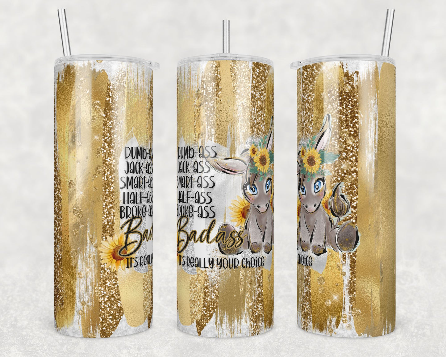 Bad Ass - 20 oz Skinny Cup Wrap - CW0048