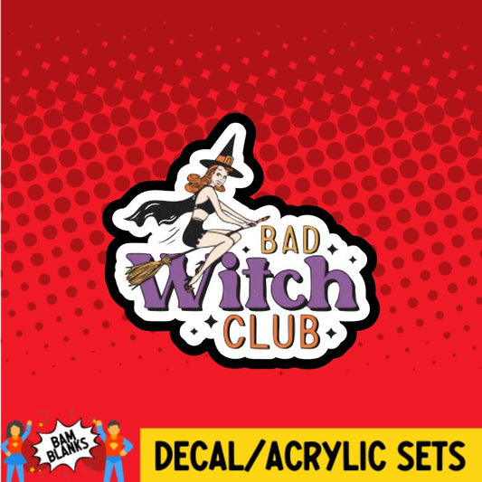 Bad Witch Club Pinup - DECAL AND ACRYLIC SHAPE #DA0