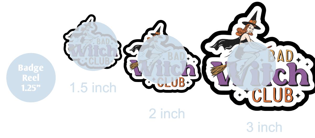 Bad Witch Club Pinup - DECAL AND ACRYLIC SHAPE #DA0