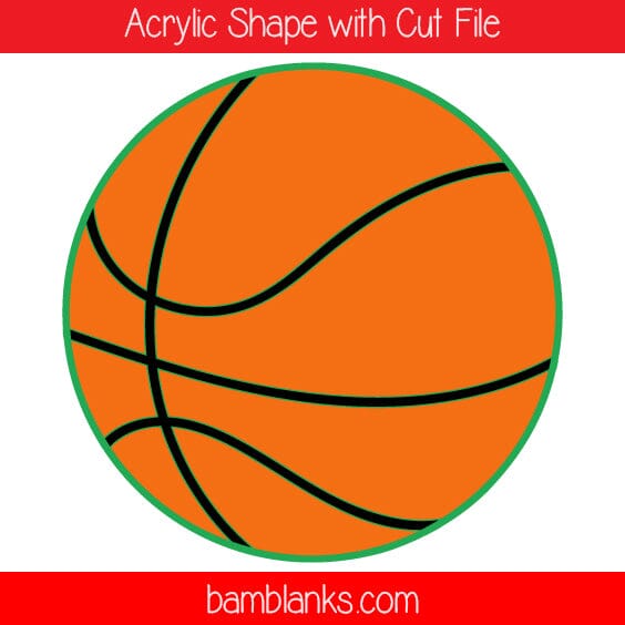 Basketball - Acrylic Shape #918