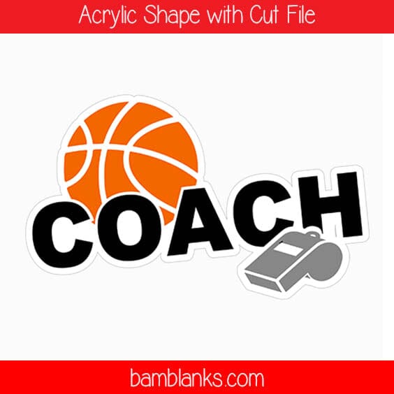 Basketball Coach - Acrylic Shape #068