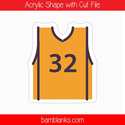 Basketball Jersey - Acrylic Shape #067