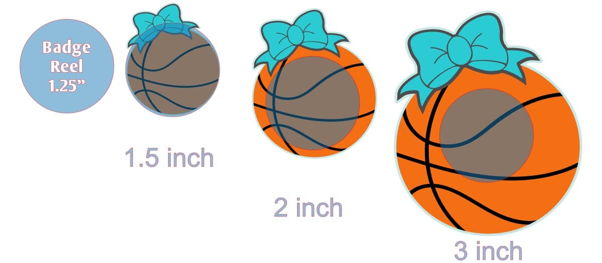 Basketball with Bow - Acrylic Shape #926