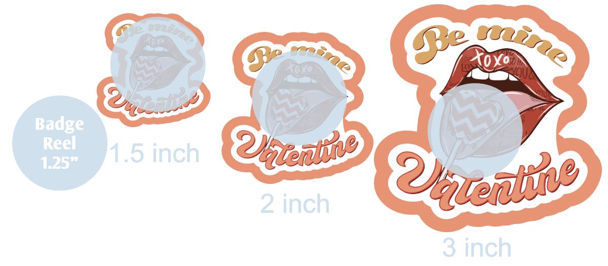 Be Mine Valentine Mouth - DECAL AND ACRYLIC SHAPE #DA0677