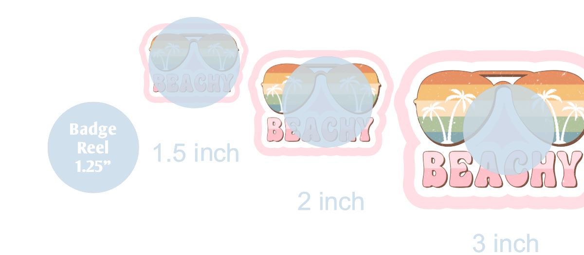 Beachy Sunglasses - DECAL AND ACRYLIC SHAPE #DA0891