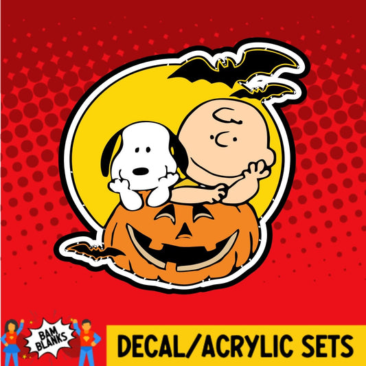 Beagle and His Boy and Moon - DECAL AND ACRYLIC SHAPE #DA0299