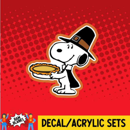 Beagle with Full Pie - DECAL AND ACRYLIC SHAPE #DA0505