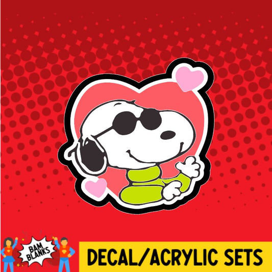 Beagle with Sunglasses - DECAL AND ACRYLIC SHAPE #DA0640