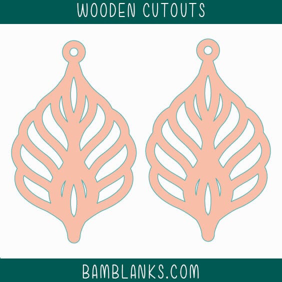 Beaumont Earrings Wood Blanks #W032
