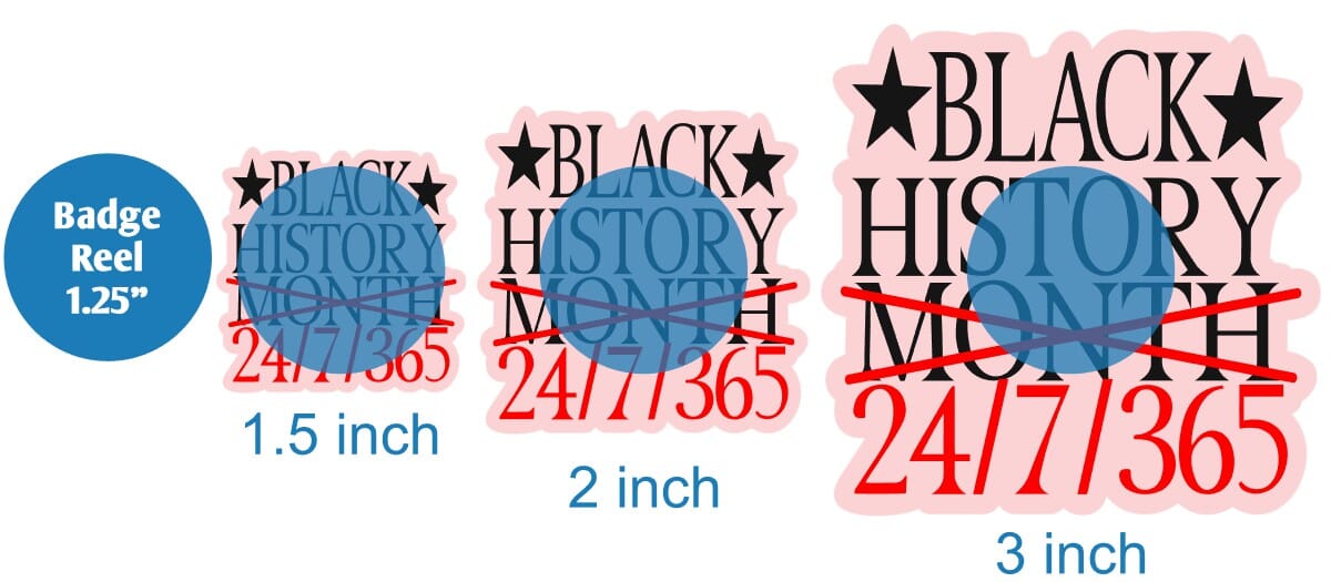 Black History 24-7-365 - Acrylic Shape #1226