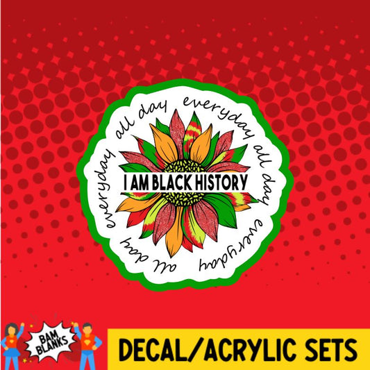 Black History Flower - DECAL AND ACRYLIC SHAPE #DA0836