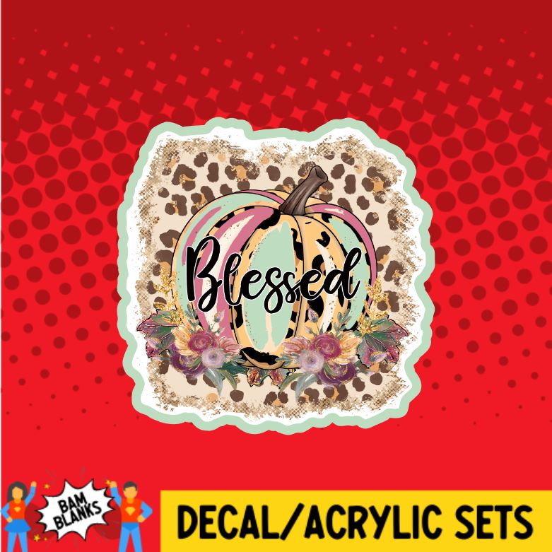 Blessed Cheetah Pumpkin - DECAL AND ACRYLIC SHAPE #DA0389