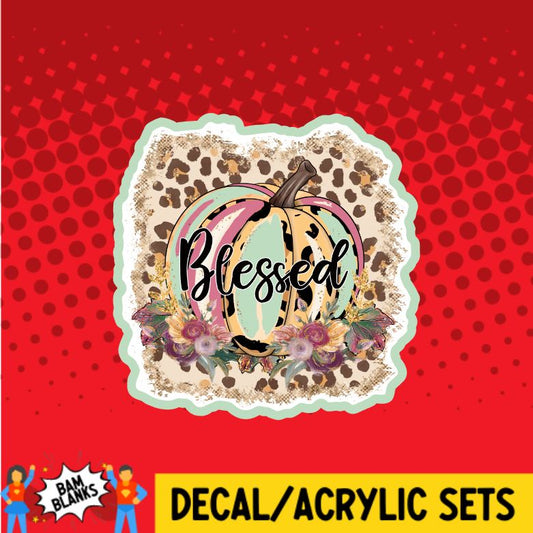 Blessed Cheetah Pumpkin - DECAL AND ACRYLIC SHAPE #DA0389