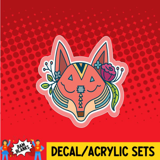 Boho Fox - DECAL AND ACRYLIC SHAPE #DA0108