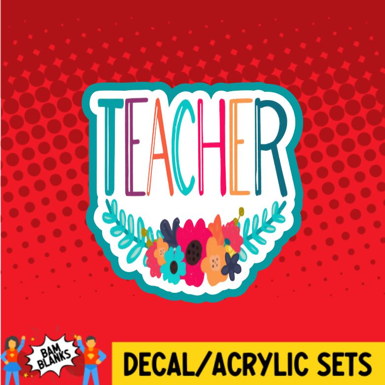 Boho Teacher - DECAL AND ACRYLIC SHAPE #DA0183