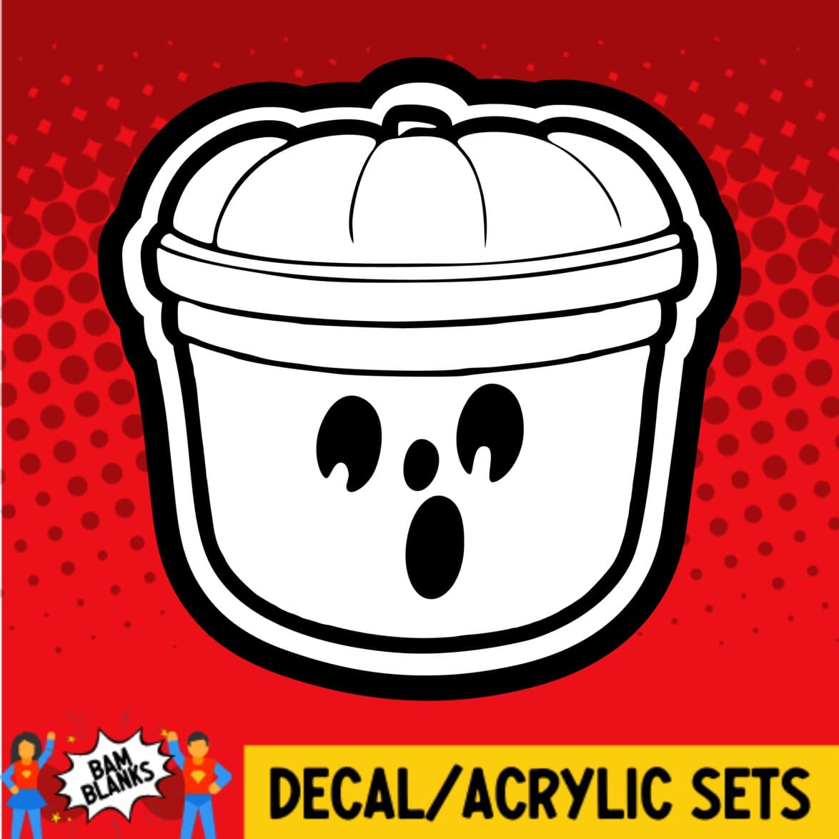 Boo Bucket Ghost - DECAL AND ACRYLIC SHAPE #DA01384