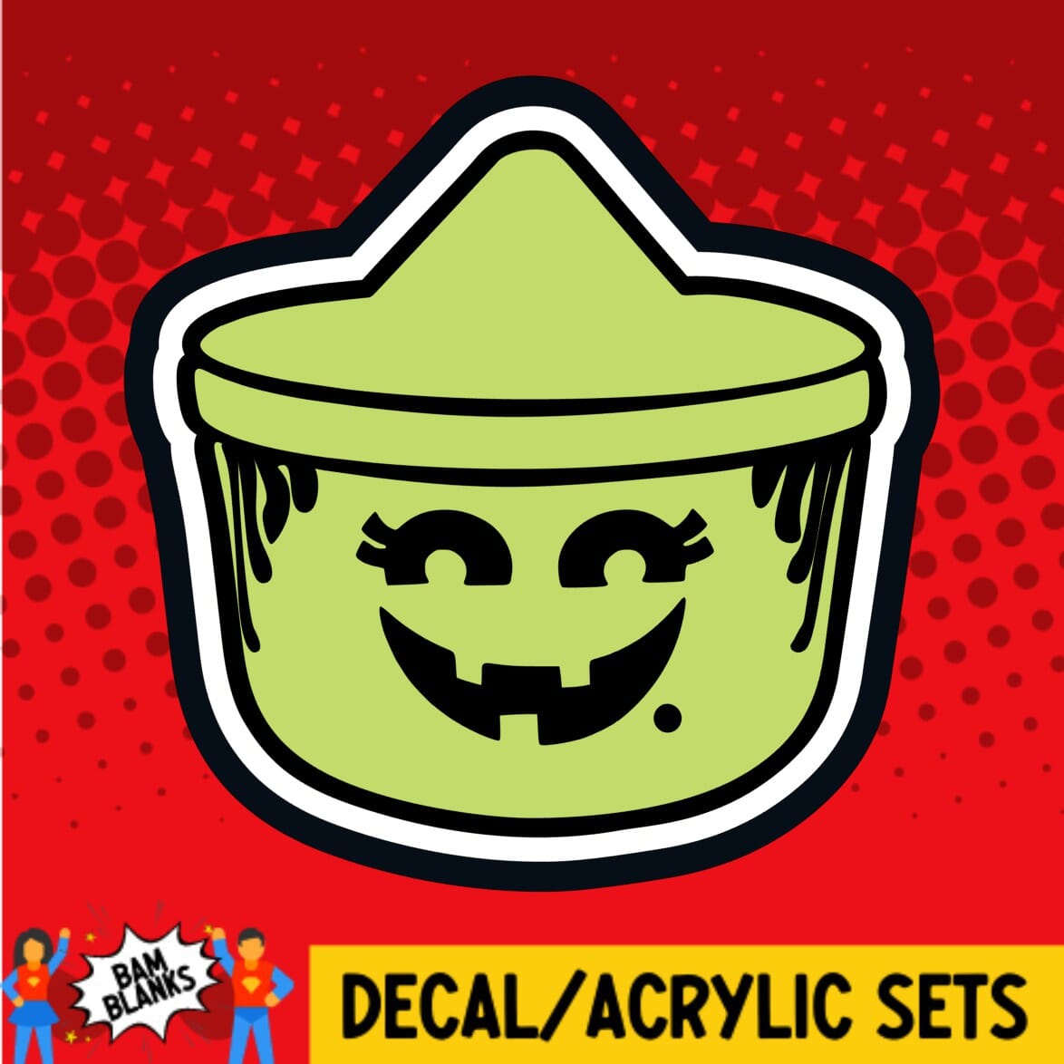 Boo Bucket Witch - DECAL AND ACRYLIC SHAPE #DA01386