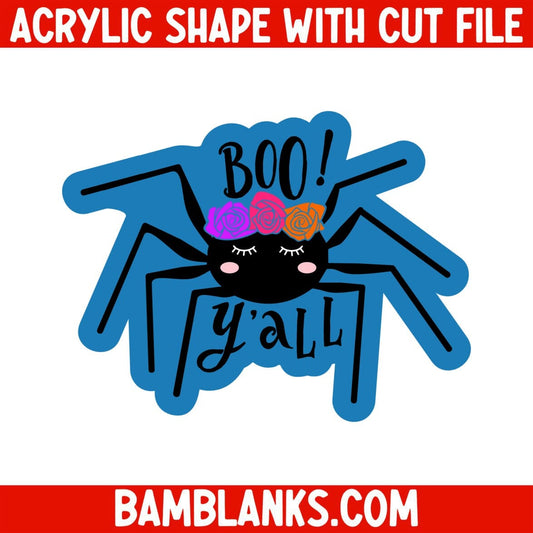 Boo Yall - Acrylic Shape #1040