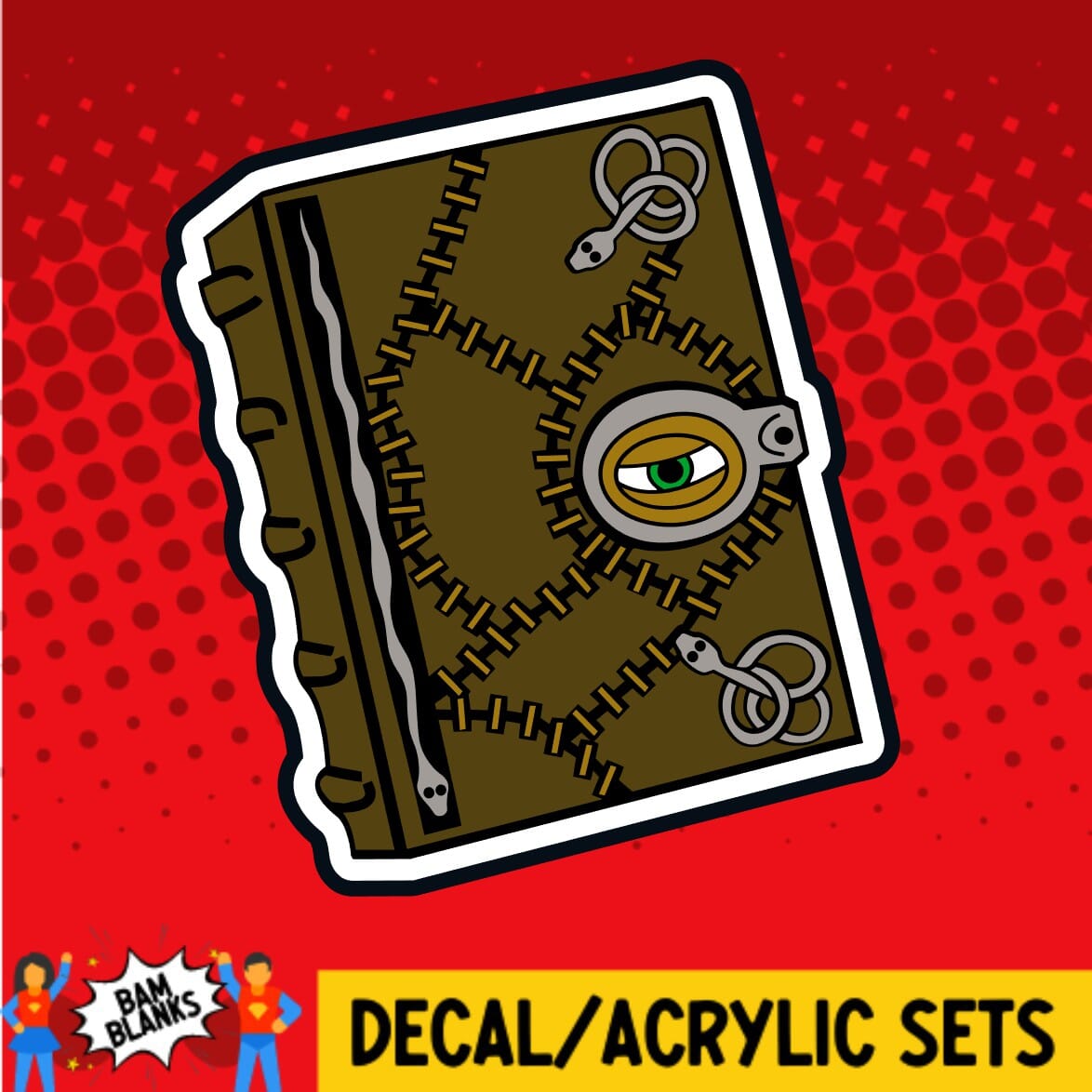 Book of Spells DECAL AND ACRYLIC SHAPE DA01442 BAM Blanks and More