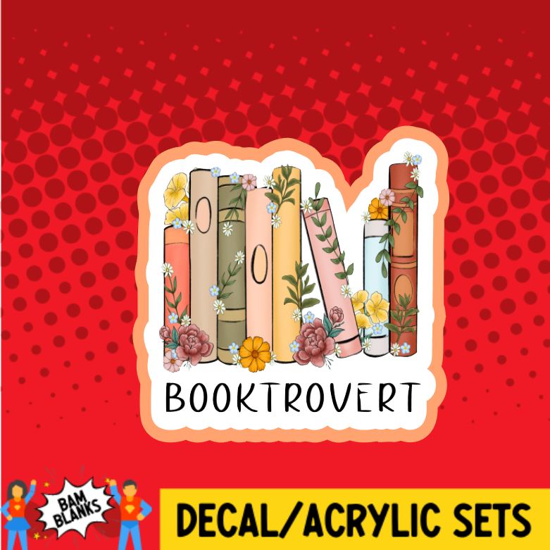 Booktrovert - DECAL AND ACRYLIC SHAPE #DA0477