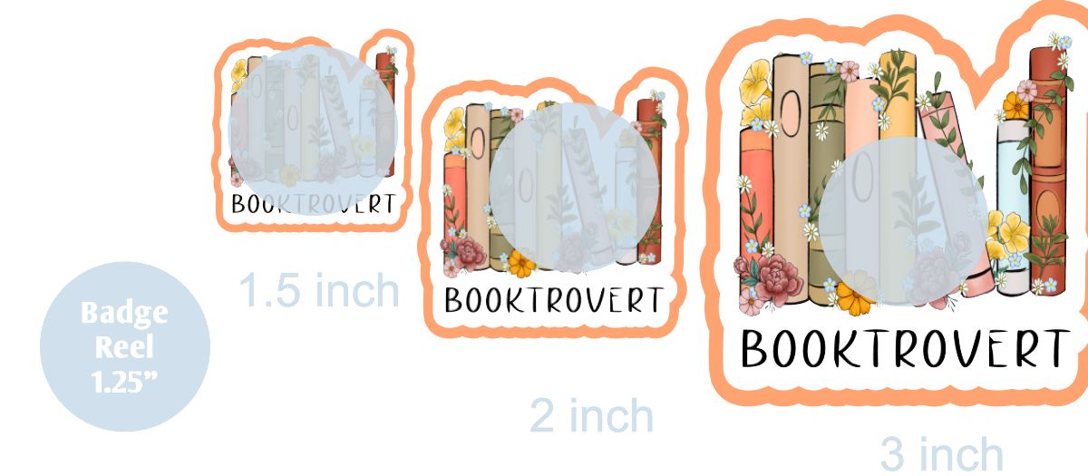 Booktrovert - DECAL AND ACRYLIC SHAPE #DA0477