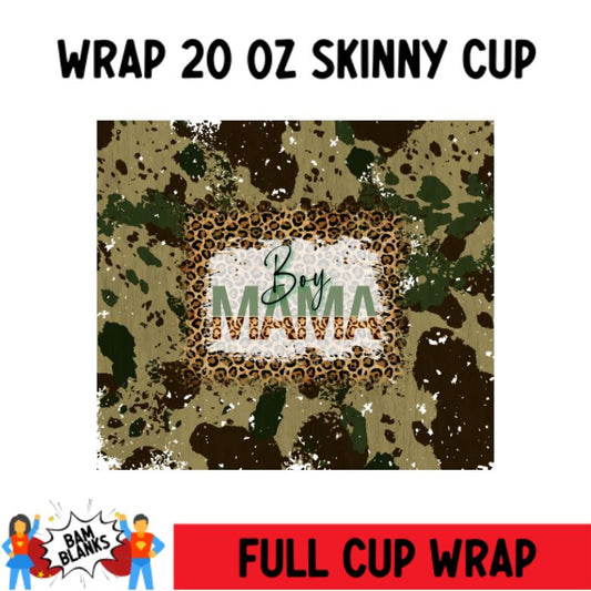 Boy Mama - 20 oz Skinny Cup Wrap - CW0069