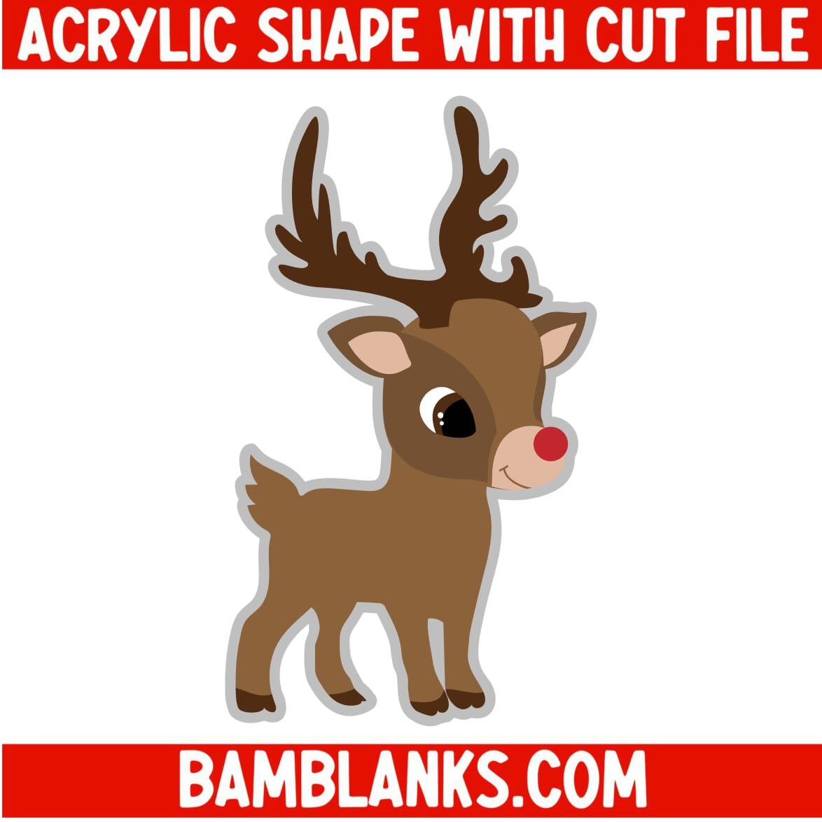 Boy Reindeer - Acrylic Shape #552