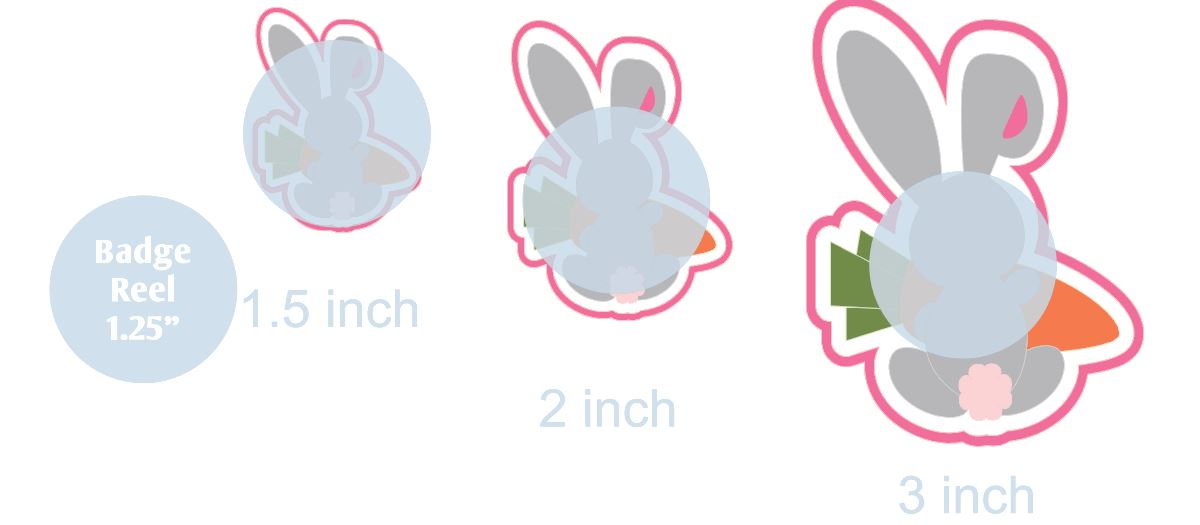 Bunny Back with Carrot - DECAL AND ACRYLIC SHAPE #DA0707