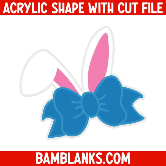 Bunny Ears Bow - Acrylic Shape #424