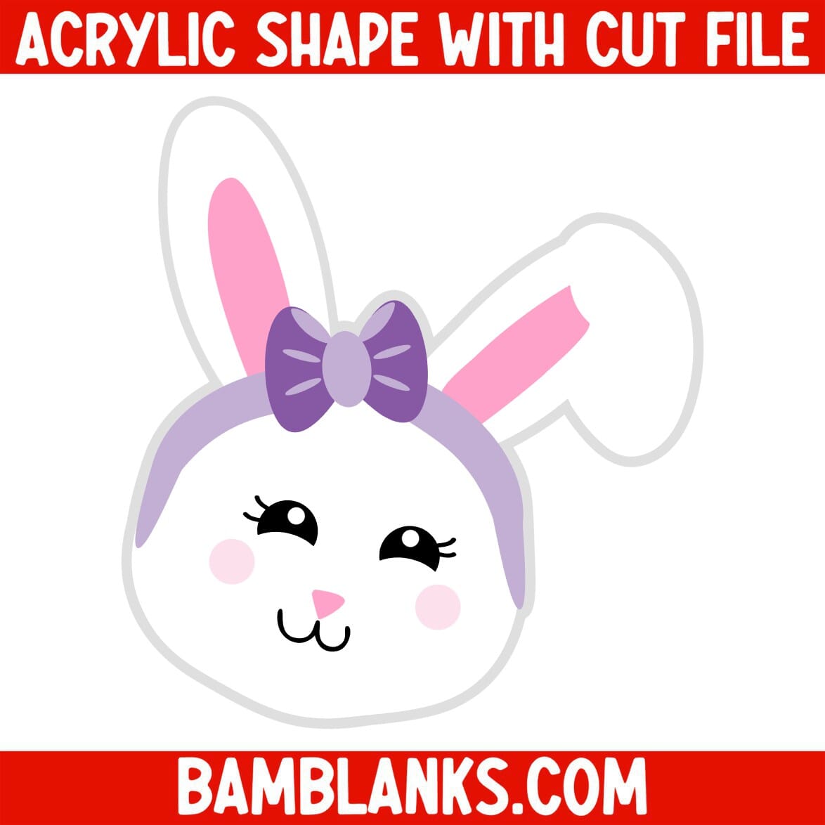 Bunny Head - Acrylic Shape #448