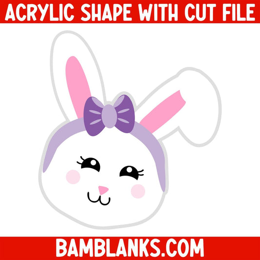 Bunny Head - Acrylic Shape #448