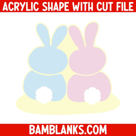 Bunny Love - Acrylic Shape #446